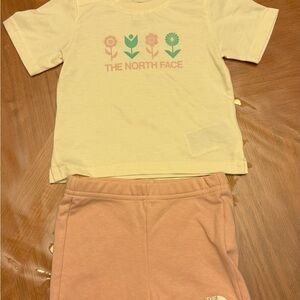 The North Face Cream and Tan Kids' Set